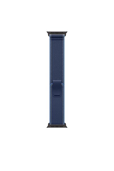Apple Ceas 49mm Trail Loop S/M Albastru/Albastru intens, Finisaj titan negru
