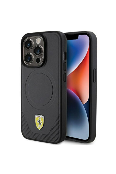 Ferrari Θήκες Κινητών Τηλεφώνων 6.1 " Πίσω Κάλυμμα Πλαστικό Μαύρο (iPhone 15 ...