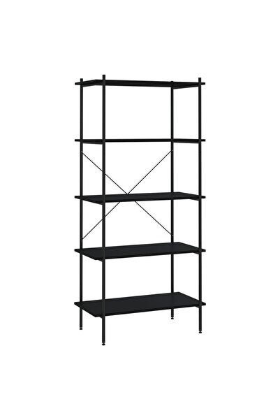 vidaxl Unitate cu rafturi pe 5 niveluri, negru, 80x40x163 cm