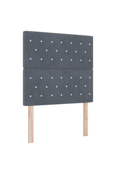 vidaxl Tăblie cap Gri închis 90 cm Catifea
