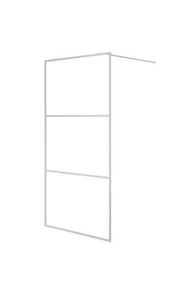 vidaxl Paravan de duș walk-in, argintiu, 100 x 195 cm, sticlă ESG transparentă