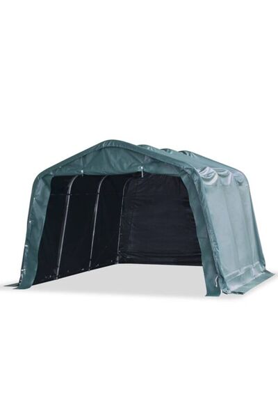 vidaxl Cort detașabil verde închis pentru animale 3,3 x 4,8 m PVC 550 g/m²