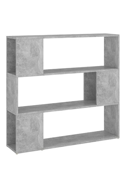 vidaxl Bibliotecă/Separator cameră, gri beton, 100x24x94 cm
