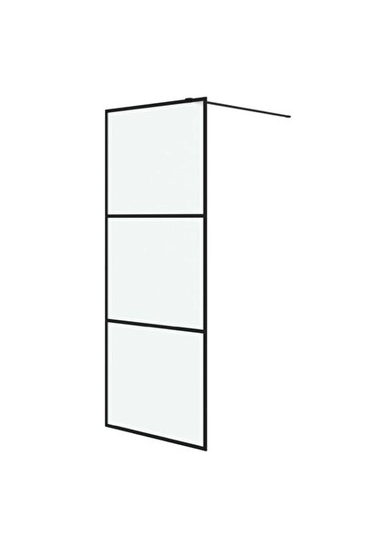 vidaxl Paravan de duș tip walk-in negru 80 x 195 cm, sticlă ESG mată