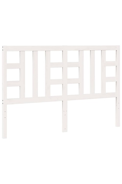 vidaxl Tăblie de pat, alb, 156x4x100 cm, lemn masiv de pin
