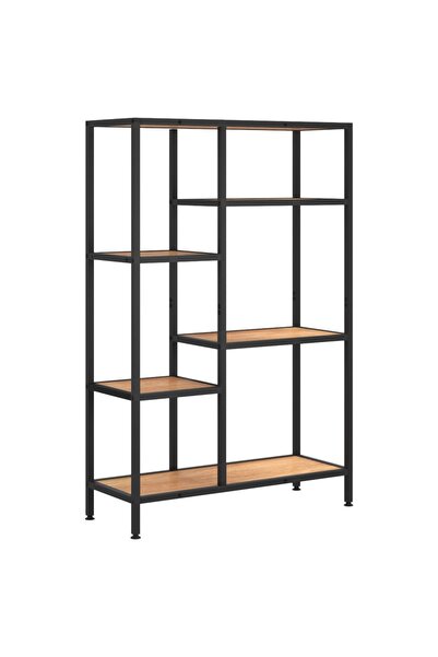 vidaxl Bibliotecă, 80x30x120 cm, oțel și lemn prelucrat