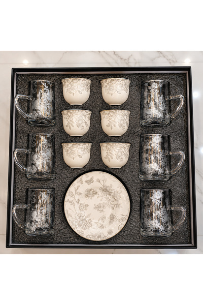 Lavera Arabic Style Elegant Patterned 18Pcs Dinner Set Luxury Banquet Tableware