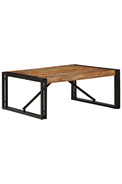 vidaxl Masuta de cafea multicolora 80x80x35 cm lemn masiv recuperat