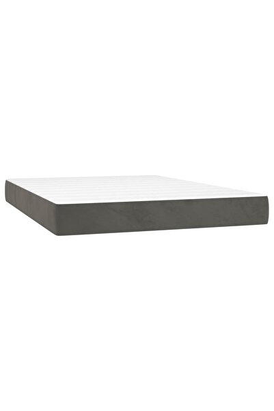 vidaxl Saltea cu arcuri buzunar, fermitate medie, gri închis, 140x200x20 cm, ...