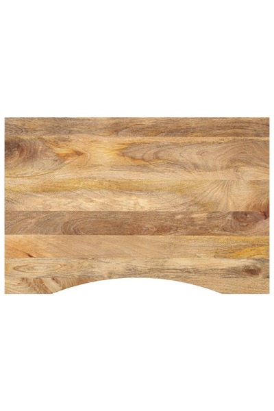 vidaxl Blat birou cu decupaj curbat 100x50x2,5cm lemn masiv mango brut