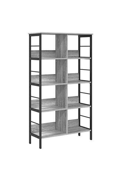 vidaxl Raft pentru cărți Gri Sonoma 82 x 32 x 144,5 cm Lemn compozit