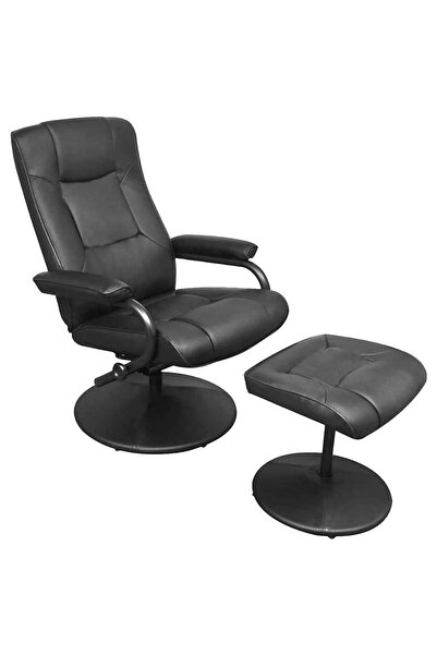 vidaxl Fotoliu recliner Negru 66,5 x 75 x 99 cm Piele artificială
