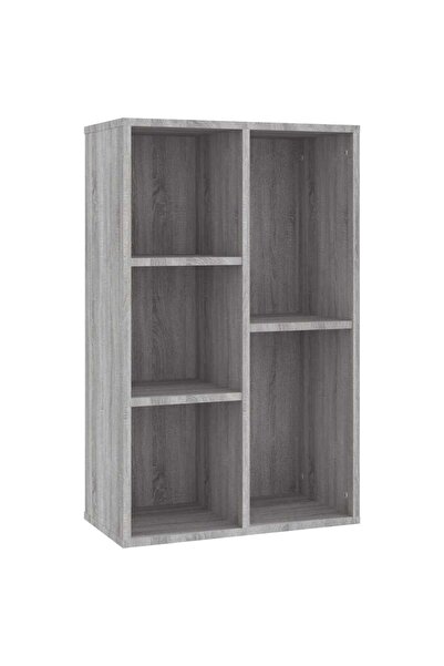 vidaxl Bibliotecă/Servantă, gri sonoma, 50x25x80 cm, lemn prelucrat