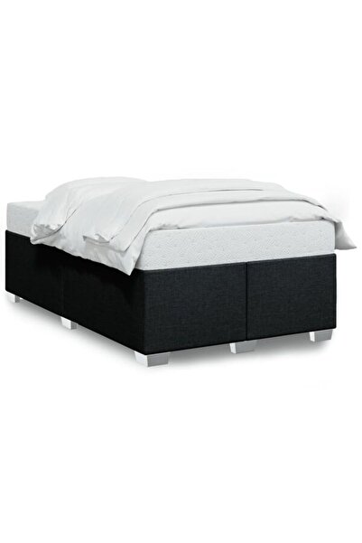 vidaxl Cadru de pat fără saltea Negru 120 x 190 cm țesătură