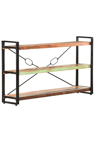 vidaxl Bibliotecă cu 3 rafturi, 140 x 30 x 80 cm, din lemn masiv reciclat