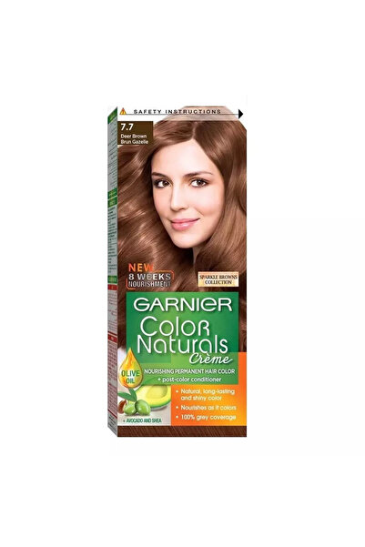 Garnier كولور ناتشورالز كريم صبغة شعر دائمة مغذية - 7.7 بني غزال