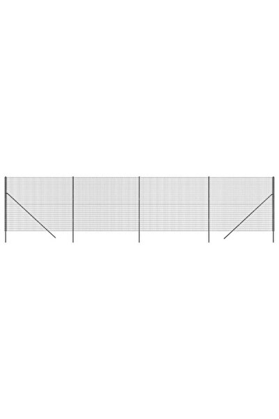 vidaxl Gard din plasă de sârmă, Antracit, 2.2 x 10 m, Oțel galvanizat