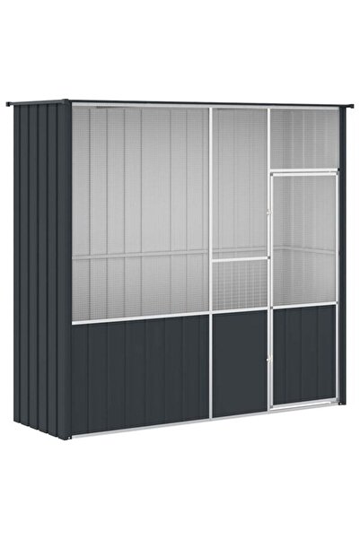 vidaxl Colivie antracit 215 x 78 x 200 cm oțel galvanizat