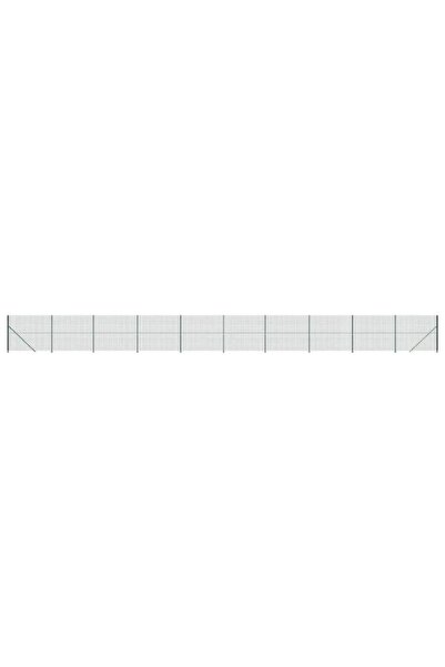 vidaxl Gard din plasă de sârmă cu bordură, verde, 2,2 x 25 m