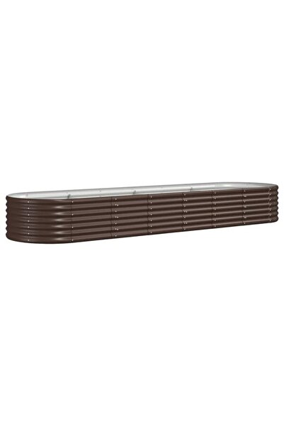 vidaxl Strat de grădină înălțat 296 x 80 x 36 cm din oțel galvanizat