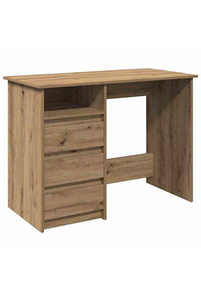 vidaxl Birou, stejar artizanal, 102x50x75 cm, lemn compozit