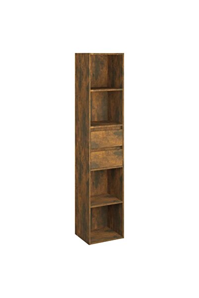 vidaxl Bibliotecă, stejar fumuriu, 36x30x171 cm, lemn prelucrat