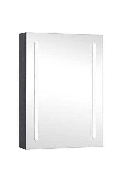 vidaxl Dulap de baie cu oglindă și lumini LED, 50 x 13 x 70 cm