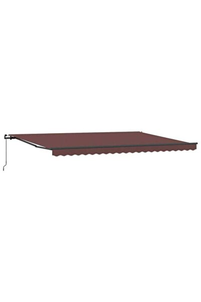 vidaxl Copertină retractabilă manuală, Maro, 500 x 300 cm