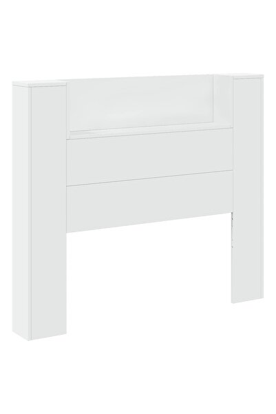 vidaxl Tăblie cap cu raft Alb 120 x 16,5 x 103,5 cm Lemn compozit
