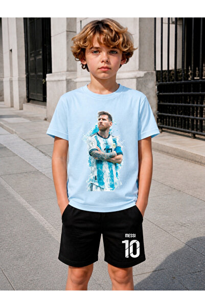STİL-X Messi Printed Boys' Shorts Set