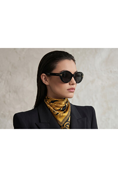 Y-LONDON EXCLUSİVE Women's Sunglasses Uv400 Protection Black Color Frame Oval