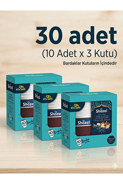 Shazel Hazır Osmanlı Dibek Kahvesi Ofis Seti 20 gr (10x3 kutu) 30 adet