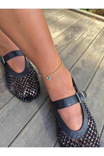 Tuysa Jewelry Mavi Boncuk Detaylı Halhal
