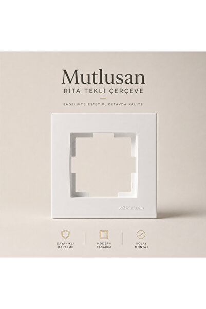 Mutlusan Tekli Çerçeve Beyaz