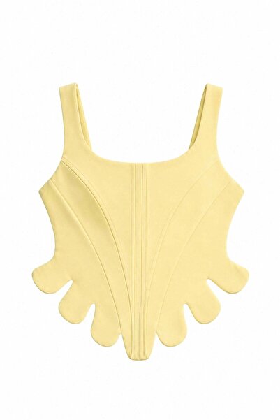 elif teke Soleil Piece Detailed Blouse Yellow