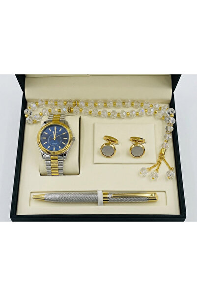 Boxman Luxury Men's Gift Set – Watch, Pen, Cufflinks, and Prayer Beads | Unpa...
