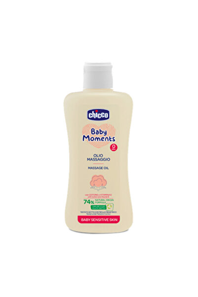 Chicco Ulei δερματολογικό λάδι μασάζ Baby Moments Sensitive, 200ml, 0 μηνών+