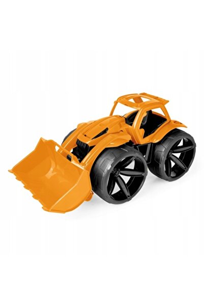 Wader Bulldozer Maximus portocaliu pentru copii, 68 cm, design modern, constr...
