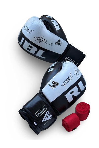 RUBBEL Rubl Genuine Calf Leather Professional Boxing Gloves |   Imported |   Free Bandage! !
