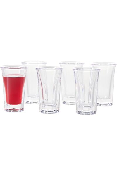 The Good Store Clear Acrylic Shot Glasses, Set of 6, Unbreakable, Shatterproo...