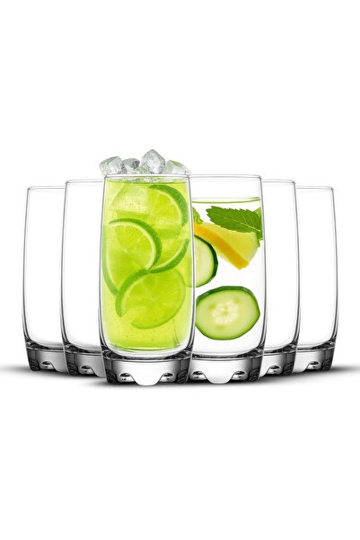 3Diamonds Drinking Glasses Set of 6, Lead-Free, Durable, Stylish for Water, J...