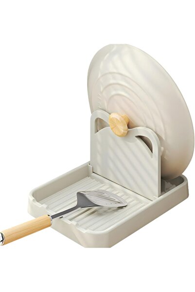 TORMEN Spoon Rest with Lid Holder, Foldable Kitchen Utensil Rest for Countert...