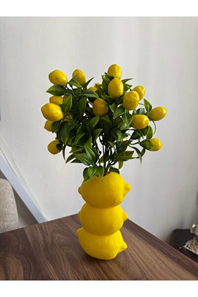 artiki Limon Vazo ve Çiçek