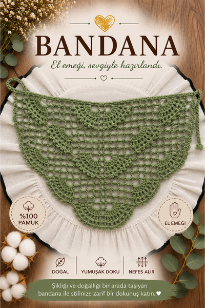 Bikaya Home Handmade Knitted Bandana |   100% Cotton |   Multi-Purpose Waist ...