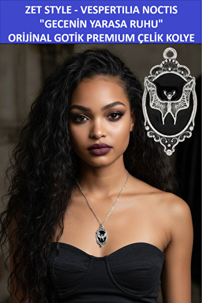 ZETCONCEPT Zet Style – VESPERTILIA NOCTIS | Gotik Yarasa Kolye Siyah/Kırmızı ...