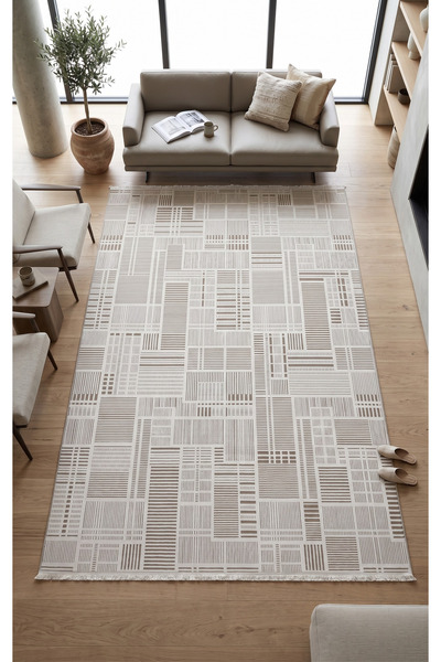 Merinos Arden Serisi %100 Akrilik Modern Geometrik Desenli Salon Oturma Odası...