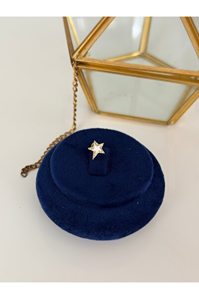 SU PERİSİ TAKI BİJUTERİ Cerrahi Çelik Gold Beyaz Sedefli Yıldız Piercing Heli...