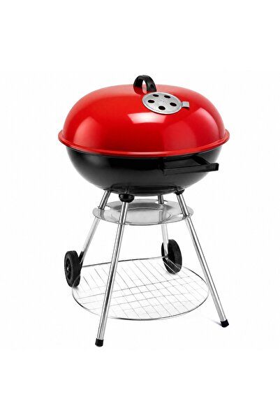 Generic Red and Black Portable 3-Legged Charcoal Grill Kettle Grill with Two ...