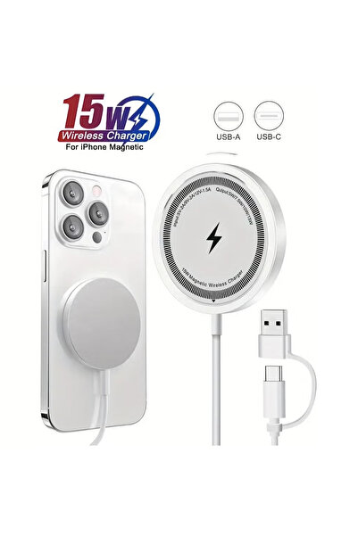 Arabash 15W Magnetic Wireless Charger for iPhone 16/16 Pro/16 Plus/15/15 Pro/...