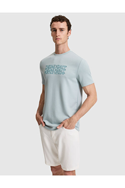 Pierre Cardin Majica kratkih rukava tamno mint boje, regular fit, okrugli izr...